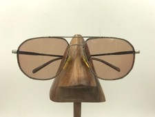 Vintage Terri Brogan 8901 91 Black Silver Square Pilot Sunglasses FRAMES ONLY