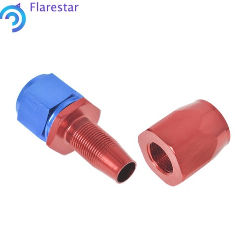 4x Adaptador de montaje de extremo de manguera recto giratorio de aluminio 6/8AN para manguera CPE azul y rojo - Imagen 8 de 9