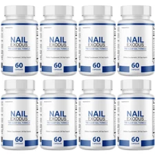 Nail Exodus Capsules for Healthier Feet - Clear Nail Formula - 8 Bottles
