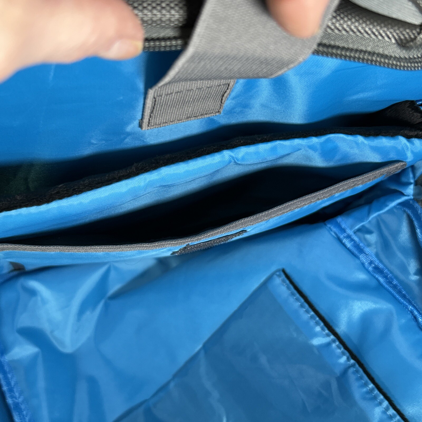 Microsoft Backpack Gray Blue With Logo - image 9