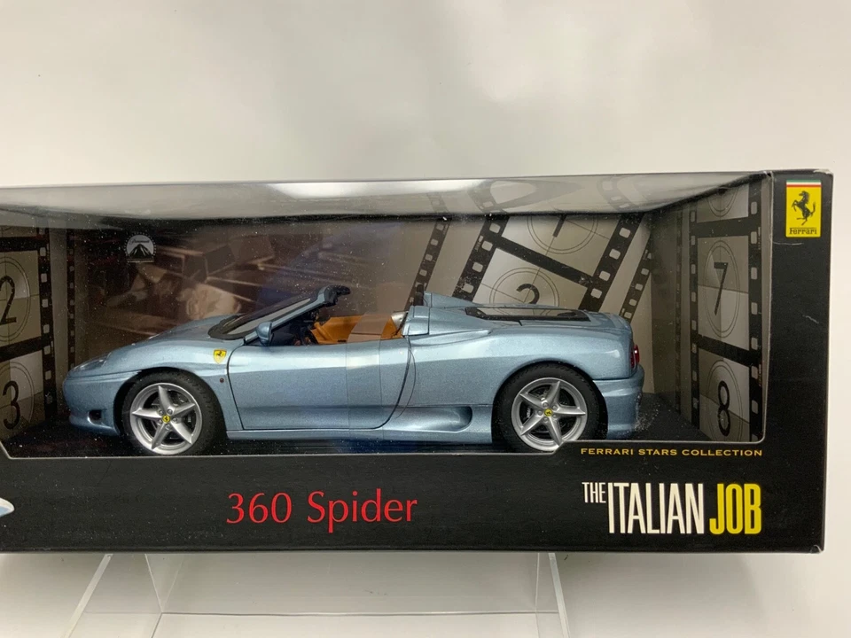 1/18 Hot Wheels Elite Ferrari 360 Spider en azul plateado P9905 NC1130 Foto 2 de 4