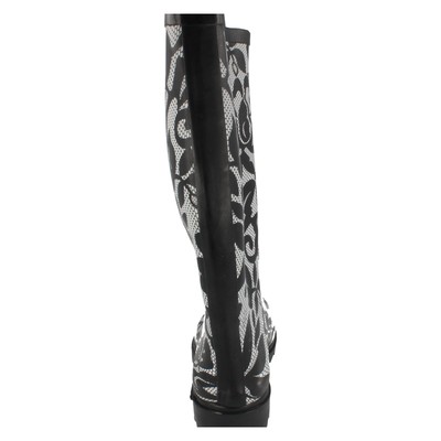 Bottes En Caoutchouc Noir Et Blanc Spot On - Motif Floral - Pointure Diverses (ex: 37) - Neuf Sans Emballage