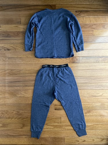 Boys COLDPRUF Blue Long Sleeve Base Layer Top Shirt and Bottoms Size Small - Picture 2 of 8