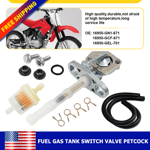 Fuel Petcock Oil Gas Valve Filter Fuel For Honda XR/ CRF50 70 80 100 150 Parts A - Afbeelding 1 van 9