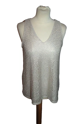 HAUT DEBARDEUR AJOURE FEMME °°° MORGAN °°° PAILLETTES . TAILLE XS - Photo 1/4