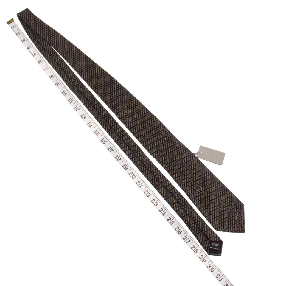 Corbata Tom Ford nueva con etiquetas mezcla de lino/seda en verde oliva/azul marino oscuro patrón texturizado Foto 3 de 4