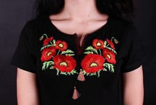 Vyshyvanka Traditional Embroidered Women Ukrainian t-shirt Ethnic Size XL