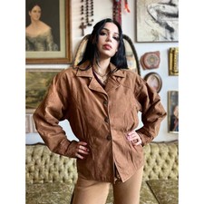 Vintage Sea Dream Genuine Suede Leather Jacket Ladies Size Large