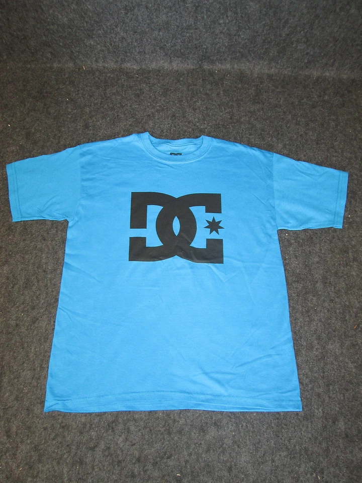 T-shirt enfant jeunesse authentique DC mode décontractée skate bmx mx S M L bleu DCY01 - Photo 1/1