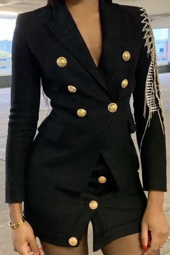 Stunning BALMAIN women’s Black Embellished blazer jacket.sz 38.£2500+ - Picture 2 of 11