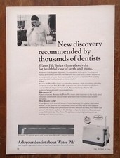 1966 Water Pik Oral Hygiene Appliance Photo Vintage Magazine Print Ad 