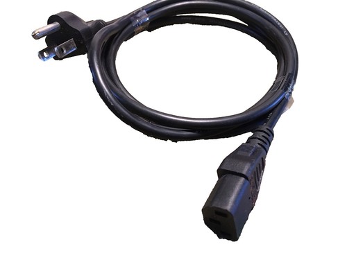 10-Pack Universal 3-Prong Power Cords – 6ft Long, For PC, Monitor, TV, Server, 120V