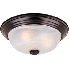 DESIGNERS FOUNTAIN 3-Light Flush Mount Ceiling Light, 15 Inch Lighting Fixture 
