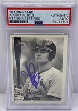 Albert Pujols Signed Auto 2001 Topps Heritage Rookie Card Cardinals PSA/DNA Slab