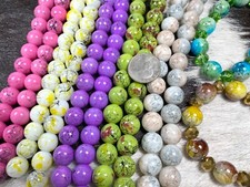 Bulk Lot Glass Beads for Bracelet Making Pattern Glass Beads 14 mm Round 3 lbs