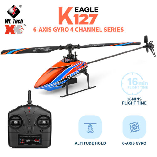WLtoys K127 2.4G 4CH 6-Aixs gyroscope hauteur fixe mini hélicoptère RC RTF jouets RC - Photo 1 sur 15
