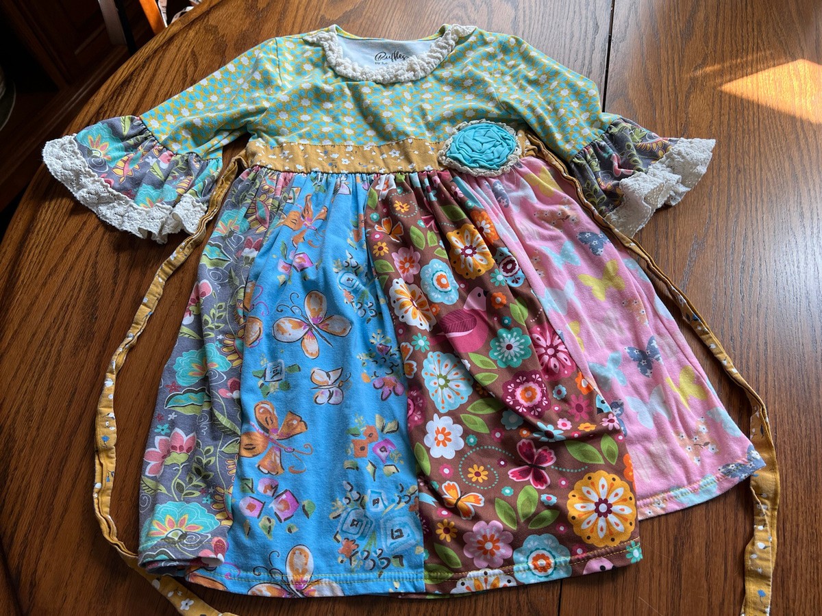 girls boho dress MOAGIS Kids Maxi Toddler Flower Girl Dresses for Party Fall 4T: Clothing, Shoes & Jewelry a lace bodice Girls Boho Dress, Girls Dress,