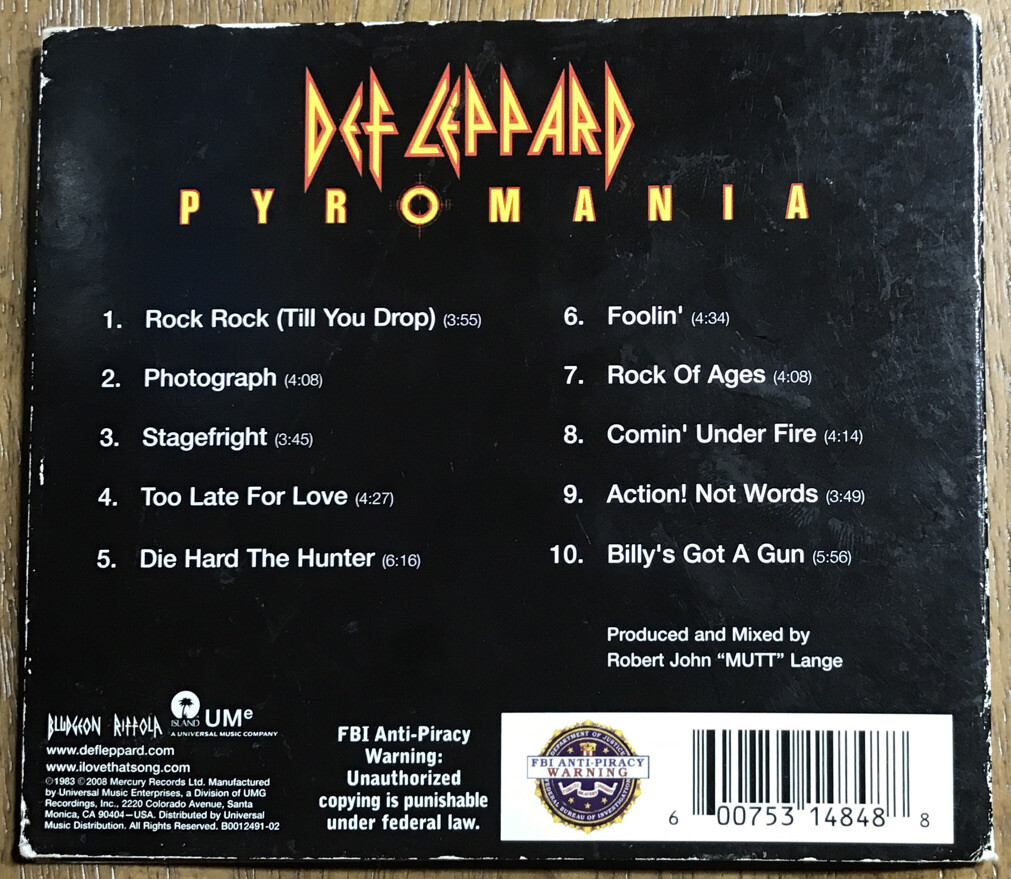 Def Leppard - Pyromania CD, 2008 | eBay