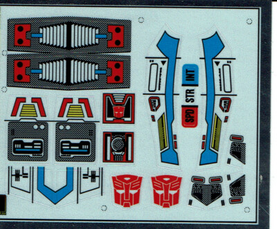TRANSFORMERS GENERATION 1, G1 AUTOBOT HIGHBROW REPRO ETIKETTEN / AUFKLEBER