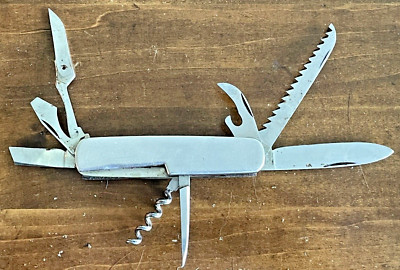 Vintage Hoffritz swiss style multi tool Made in Germany knife/sheath--1542.23