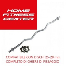 TEKKFIT - Bilanciere EZ Curl French Press 120 cm chiusura a vite diametro 25 mm