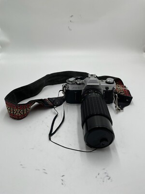 Vintage Cannon AE-1 Camera Film With Accessories And Carrying Bag
