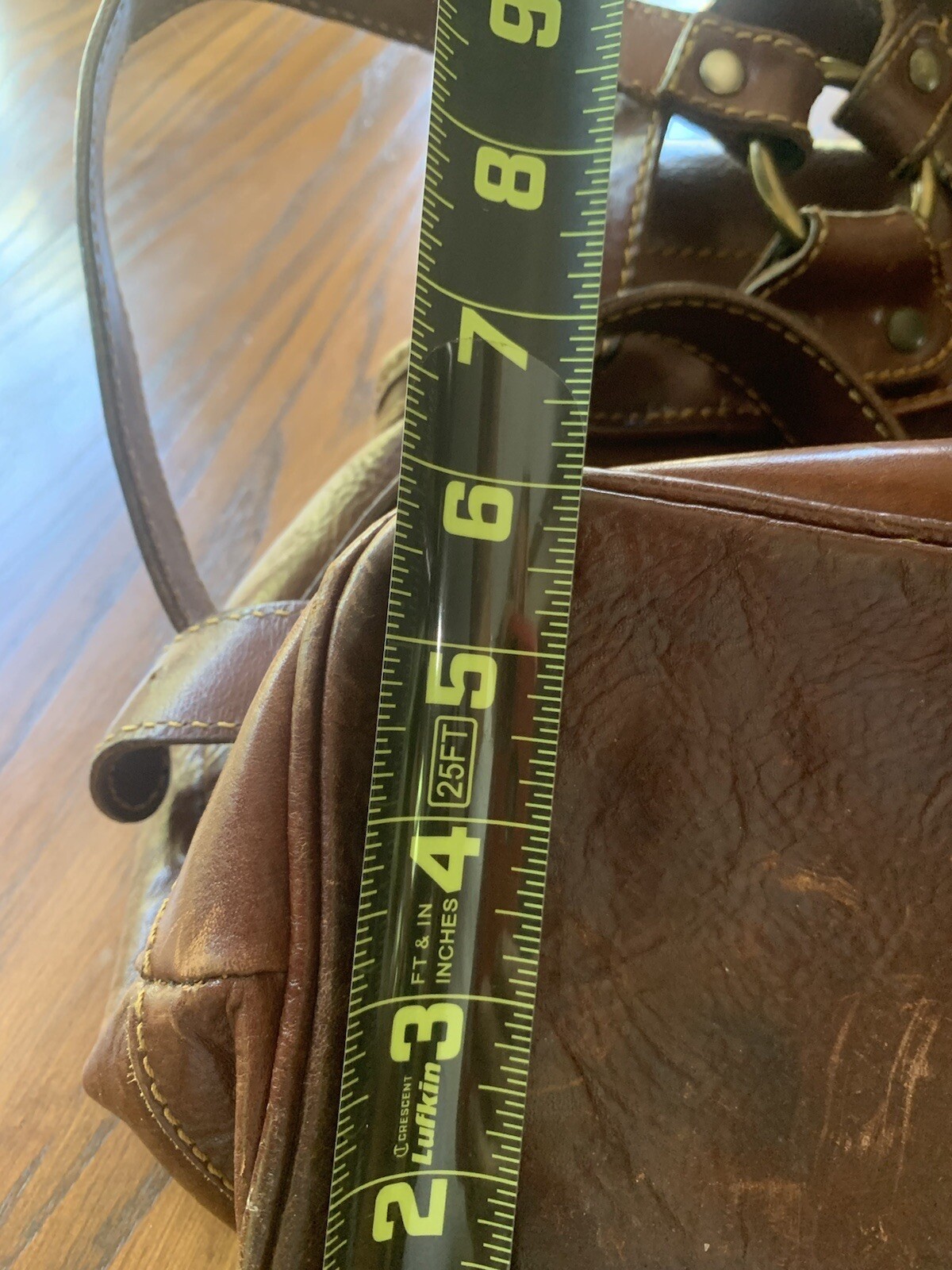 Vintage Italian Leather Women's Backpack Purse Gem