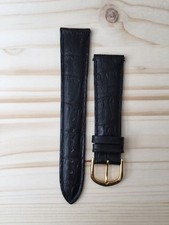 Watch Strap Genuine Leather Black 20Mm "New Old Stock 1970"