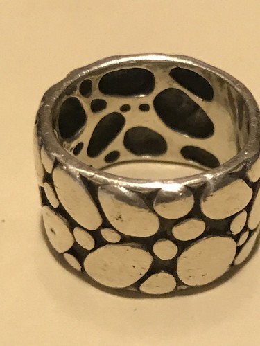 RING 925 STERLING SILVER Size 6.5 10 Grams Carved Design - Picture 7 of 11