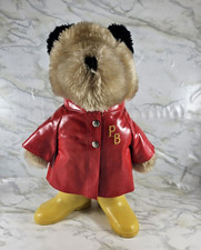 Vtg 1981 Paddington Bear Red Rain Coat Yellow Boots by Eden Toys Plush Stuffed