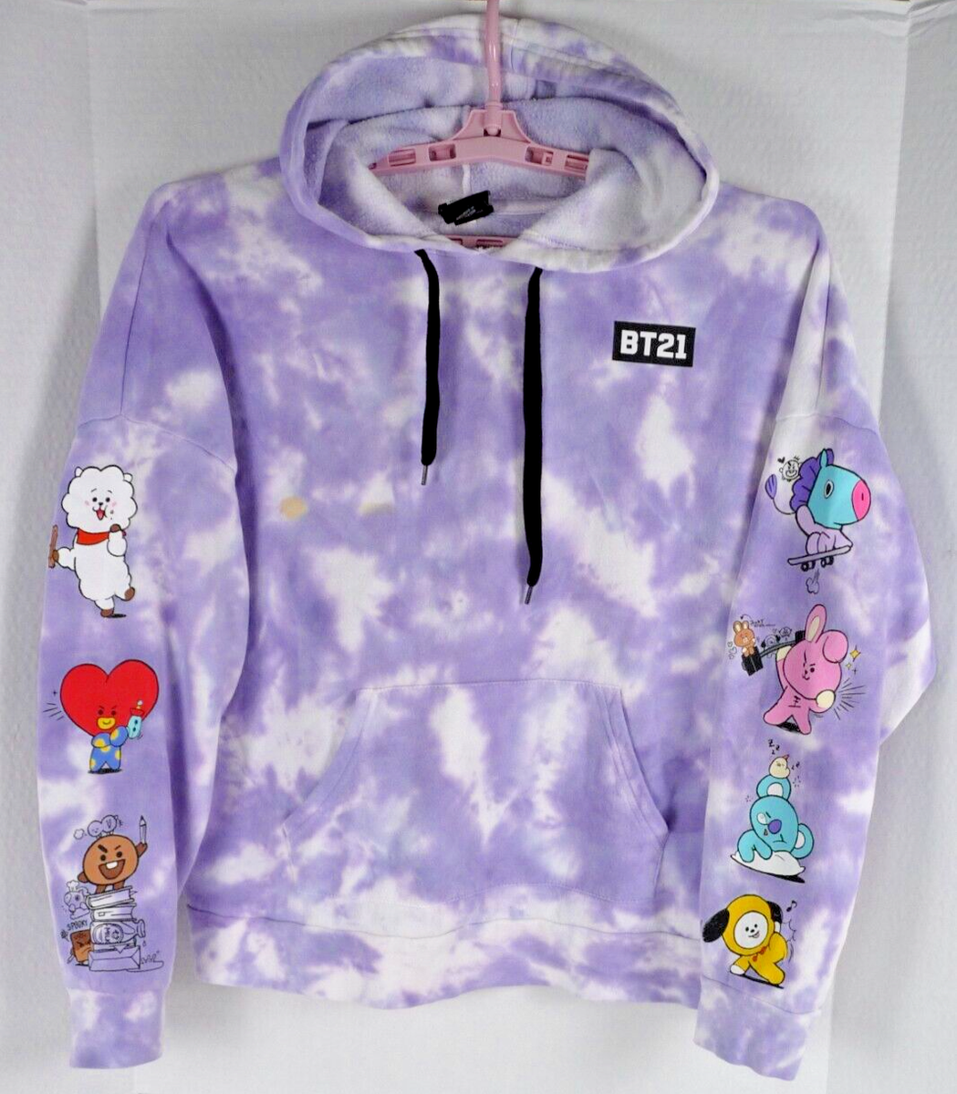 Hoodie 2025 Hot Topic Bt21 Hoodie Hoodie Tie Dye Bt21 BT21 Purple
