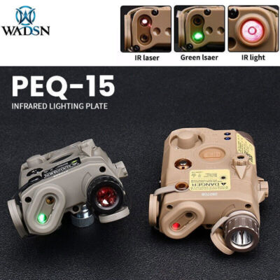Tactical PEQ 15 IR illumination Red Dot Laser Dual Switch Weapon