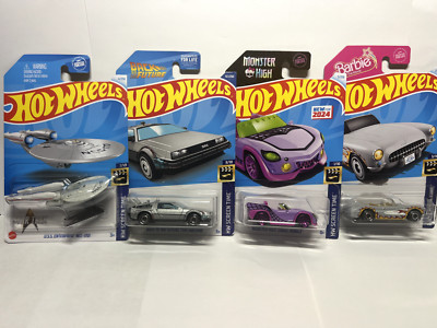 2024 HotWheels Barbie Corvette, Monster High, Star Trek Enterprise, Minecraft +