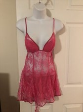 VICTORIA SECRET LACE LINGERIE SET WITH MATCHING PANTIES MEDIUM NWT 48