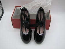 Capezio Jr Tyette Tap Shoe N625C PAT Black Size 12.5 W