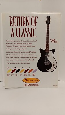 DANELECTRO 58-DC GUITARS 1998 PRINT AD.  11 X 8.5 t3