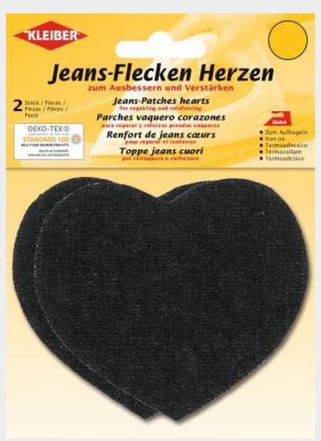 Kleiber toppe in Jeans termoadesive a forma di Cuore Nero | Acquisti Online  su eBay