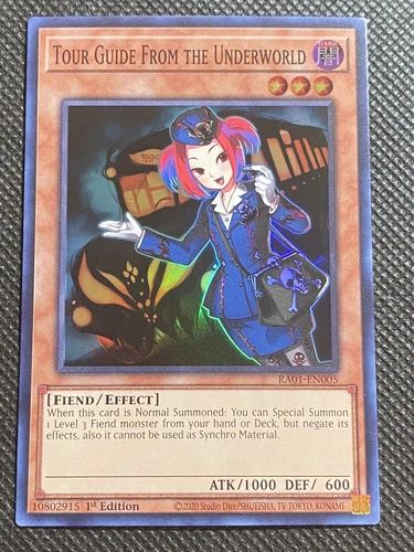 YuGiOh! - Tour Guide From the Underworld RA01-EN005 Super Rare 1st Edition NM