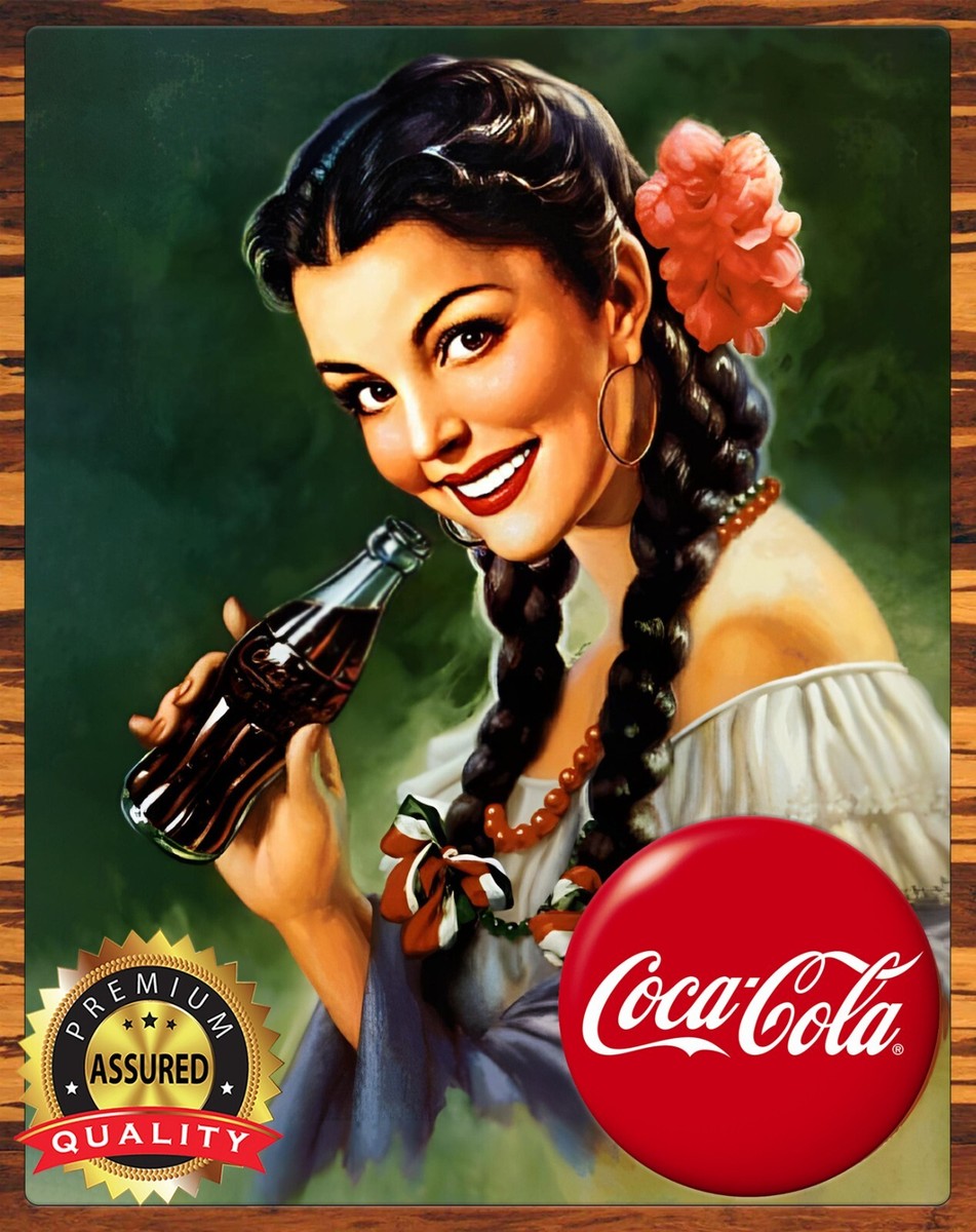 Coca-Cola - 1950s - Senorita - Rare - Metal Sign 11 x 14 | eBay