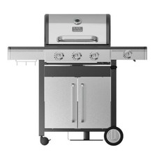 Black+Decker – Barbecue A Gas BXOG12950E | 3 Bruciatori 3,6Kw + Laterale 2,1Kw | Griglia Ghisa | Pulizia Facile | Termometro Inox | Zona Cottura Flessibile | Ruote Girevoli - 2