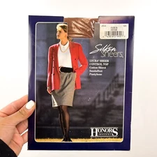 Vintage Honors Silken Sheers Control Top Pantyhose - Beige - Size B