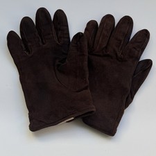 Vintage Etro Milano gloves made in Italy in a deep chocolate brown.
