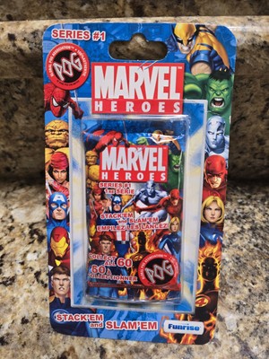 NEW 2006 Marvel Heros Series 1 Pack of POG Stack'em and Slam'em Pogs 