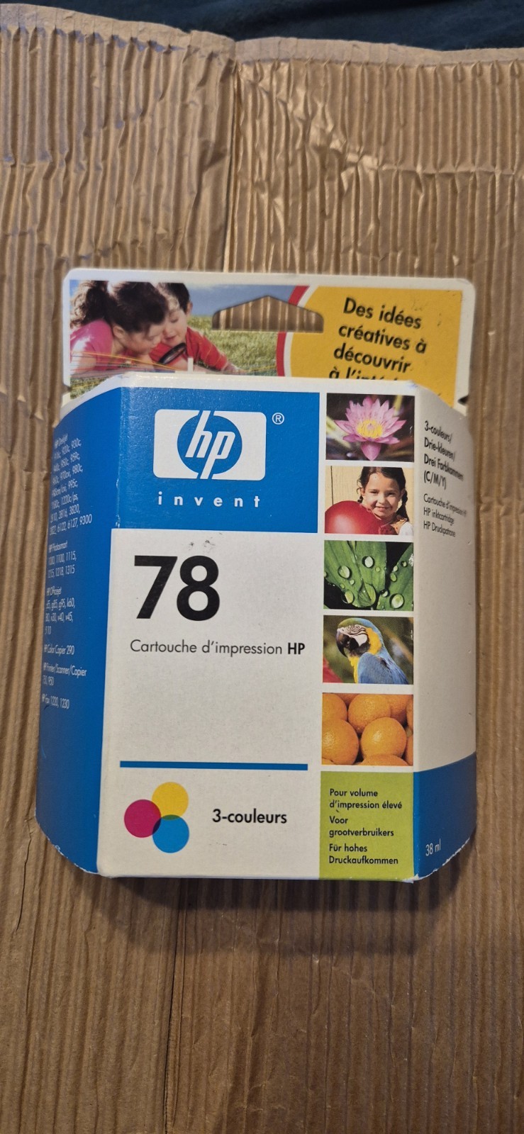 Cartouche encre jaune bleu mg HP 78 pour imprimer des dossiers professionnels