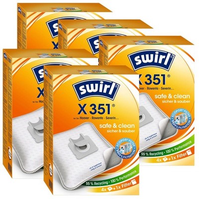 5 x Swirl X 351 MP Plus AirSpace Staubsaugerbeutel Staubbeutel Microvlies