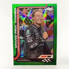 2025 Topps Chrome F1 George Russell Grand Prix Winner Green Refractor /99 #114