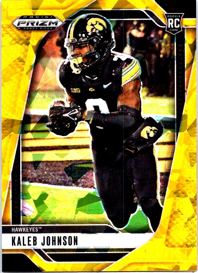 2025 Panini Prizm Draft Picks #38 Kaleb Johnson Prizms Gold Ice