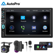 Double DIN 7" Multimedia Android Auto Carplay Car Stereo Radio GPS Navi HeadUnit
