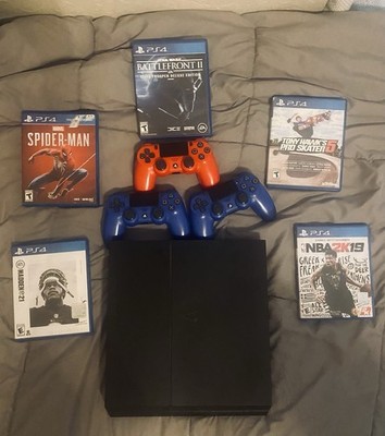 Sony PlayStation 4 with Games and 3 Controllers 