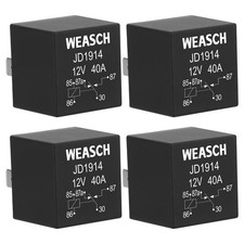 4 Pack JD1914 Car Relay, 12V 40/30A, 5 Pin SPDT, Automotive Switches and Star...